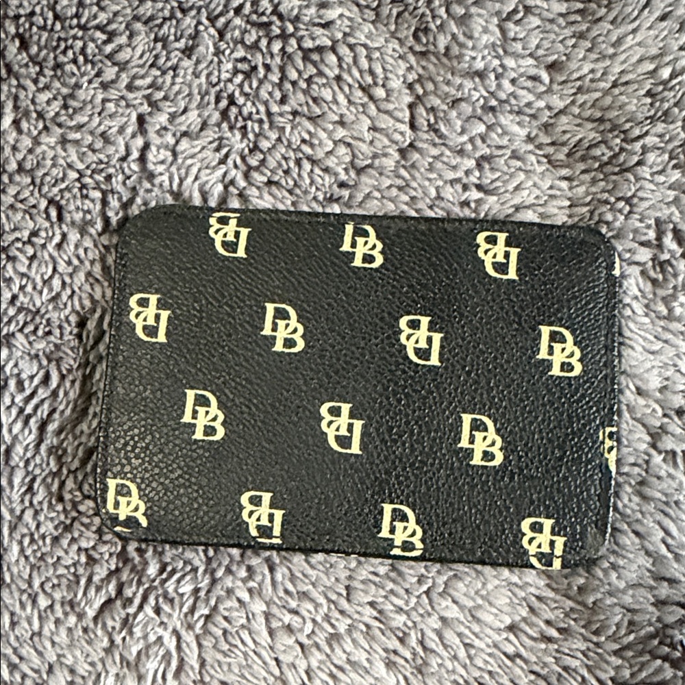 Dooney & Bourke Black and Gold Card Holder